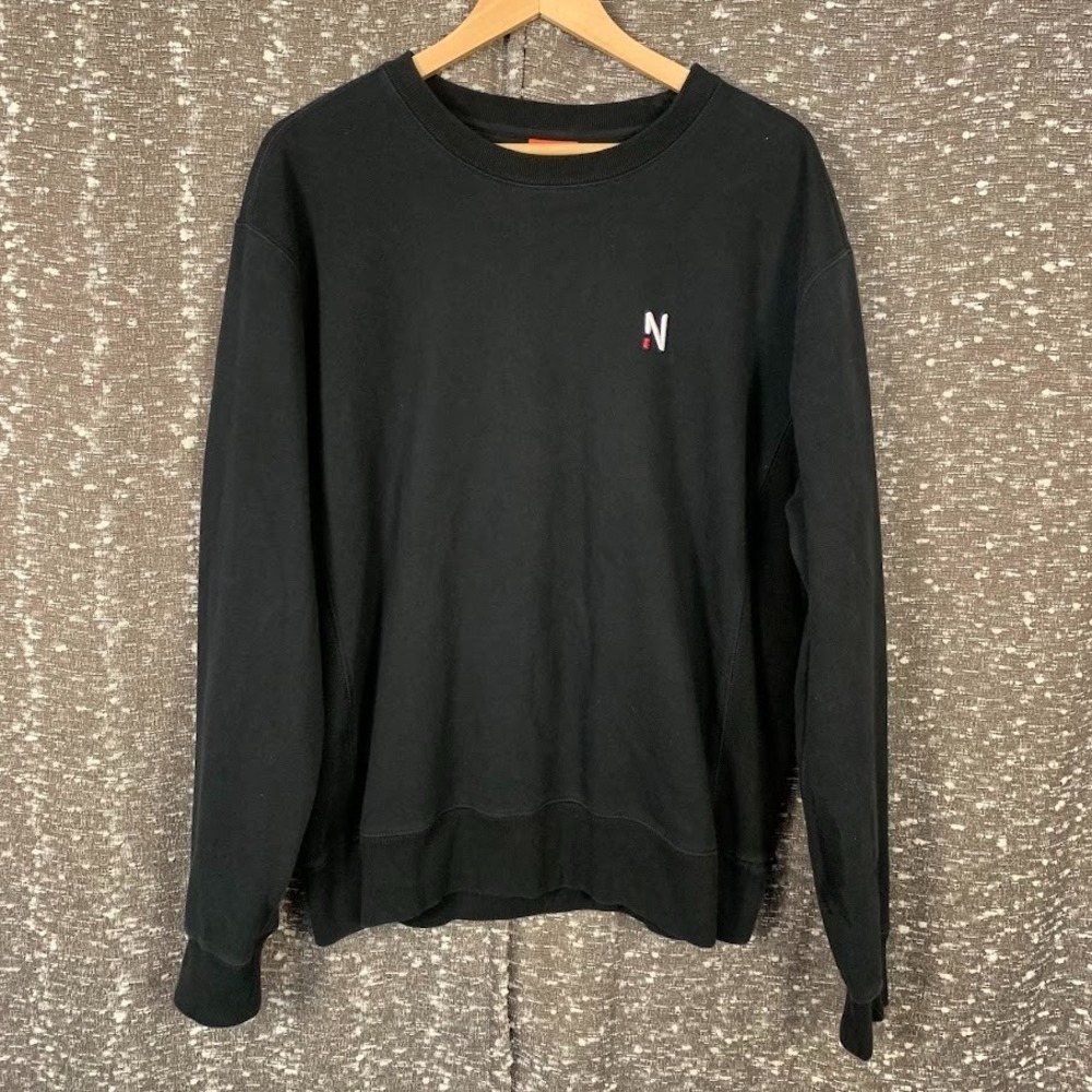 Full Send Nelkboys Crewneck Black Pullover Sweatshirt Embroidered Logo Size XL